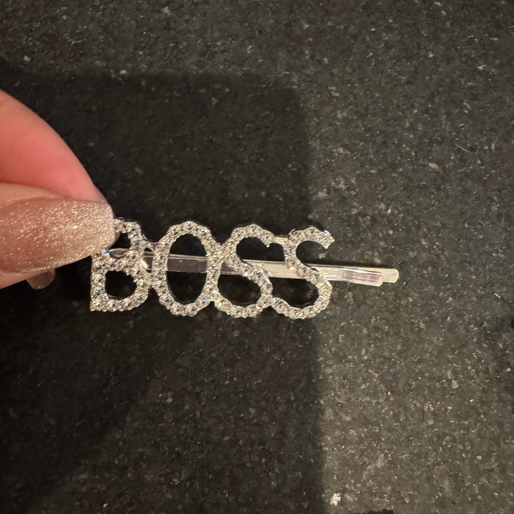 Boss Silver Hair Clips Set - Picture 2 of 5